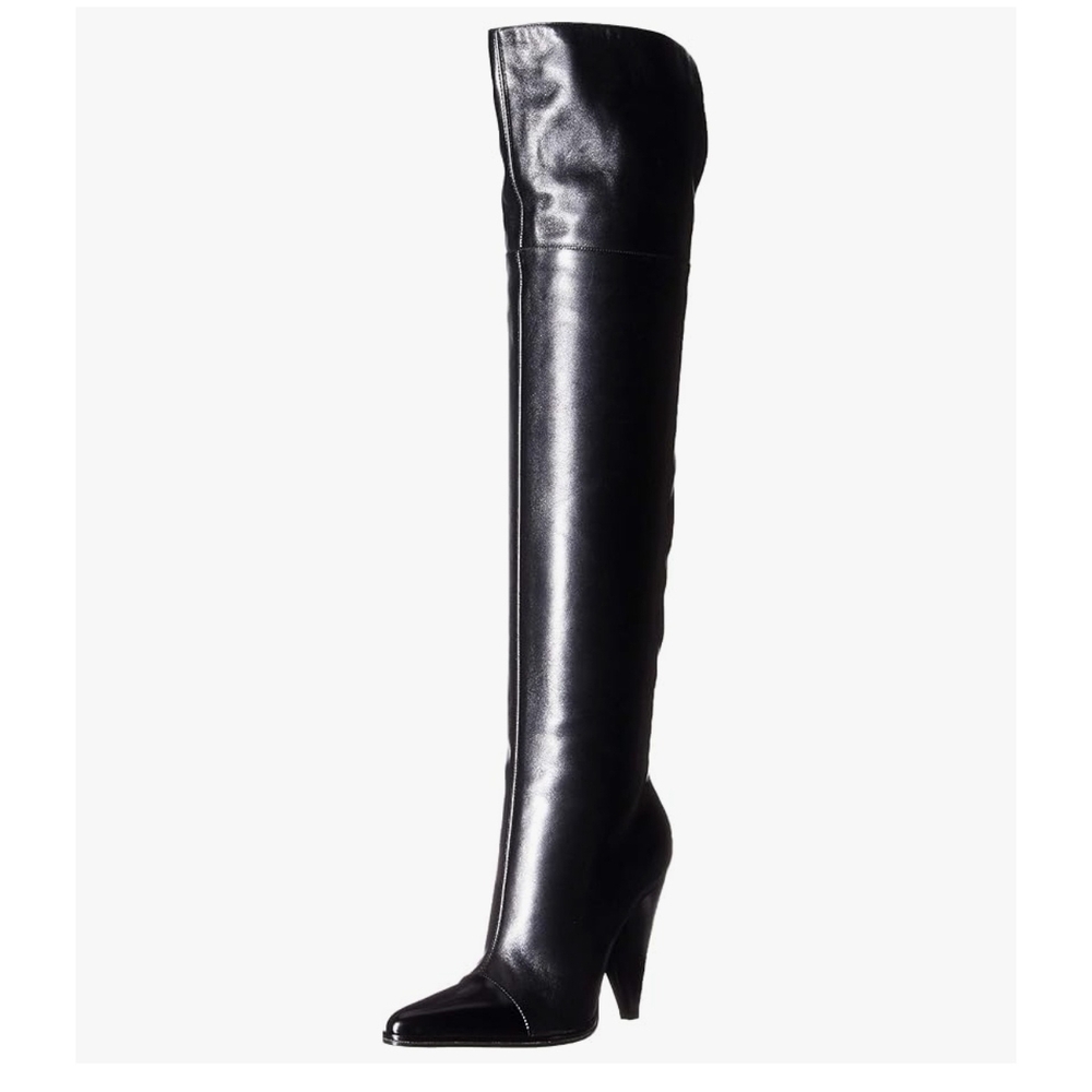 Sergio Rossi Carla Sleek Black Over-the-Knee Boots 36.5